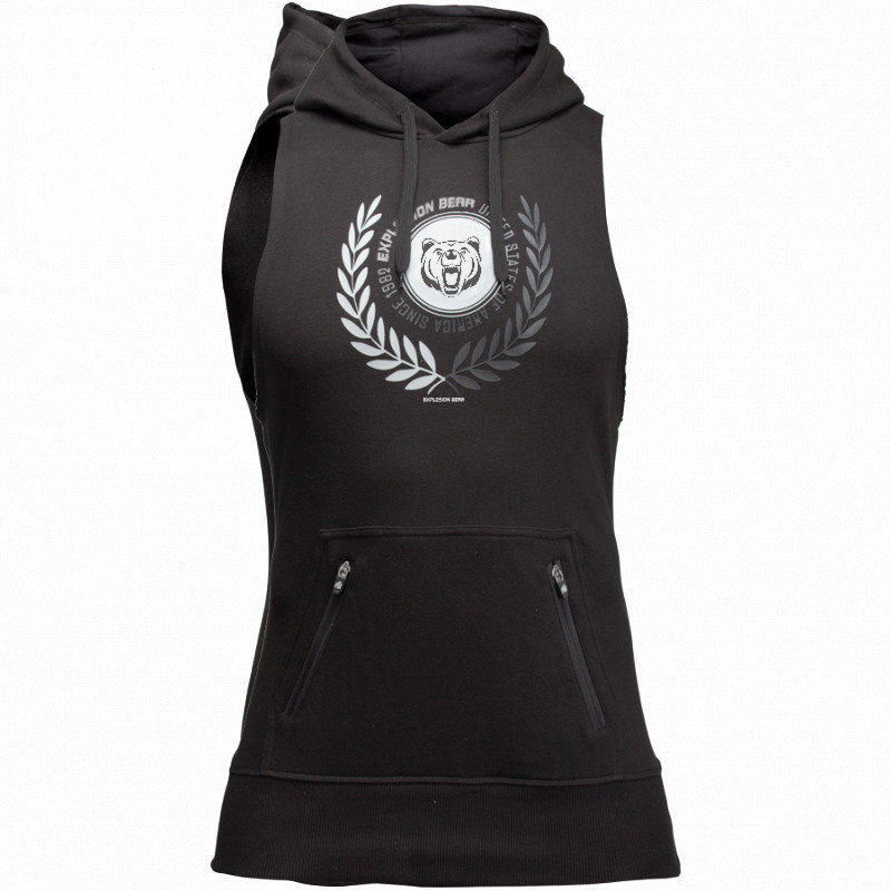 New Muscle Men Bodybuilding Hooded Tank Tops Man Gyms Fitness Workout Sleeveless Hoodie Sweatshirt Male Fashion Casual Clothes T200409