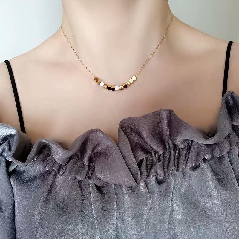 Chokers SUQI Non-Fading 316 Stainless Steel Square Bead Star Gold Women Choker Necklaces Pendants Femme Chain Jewelry Kpop Collare Gift
Chokers SUQI Non-Fading 316 Stainless Steel Square Bead Star Gold Women Choker Necklaces Pendants Femme Chain Jewelry Kpop Collare Gift
