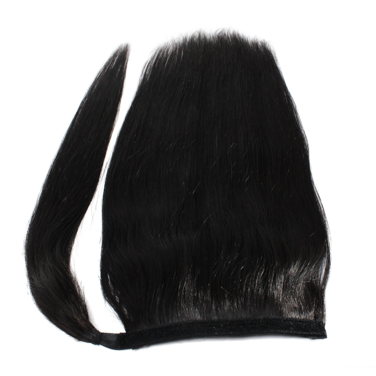 Celebrity fashion brazilian swoop ponytail 10-22inch wraps straight pony tail hairpiece clip in drawstring ponytails hair extension 120g