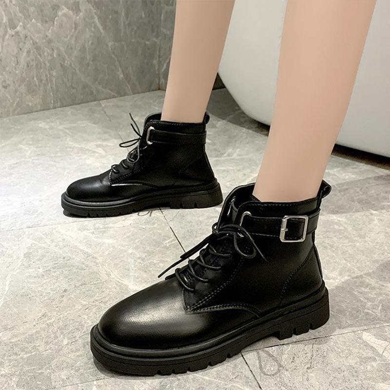 Boots Women Lace Up Paltform Ankle Ladies Pu Leather Fashion Cool Female Casual Buckle Strap Shoes Woman Winter Footwear, Black
Boots Women Lace Up Paltform Ankle Ladies Pu Leather Fashion Cool Female Casual Buckle Strap Shoes Woman Winter Footwear, Black