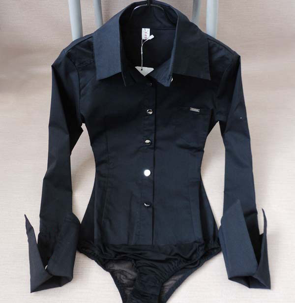 Sexy Women Pocket Pointed Cuff Bodysuit Blouse Slim Long Sleeve Ladies Career Button Down White Shirts Tops Cloth Free shipping RYA1, Others
Sexy Women Pocket Pointed Cuff Bodysuit Blouse Slim Long Sleeve Ladies Career Button Down White Shirts Tops Cloth Free shipping RYA1, Others