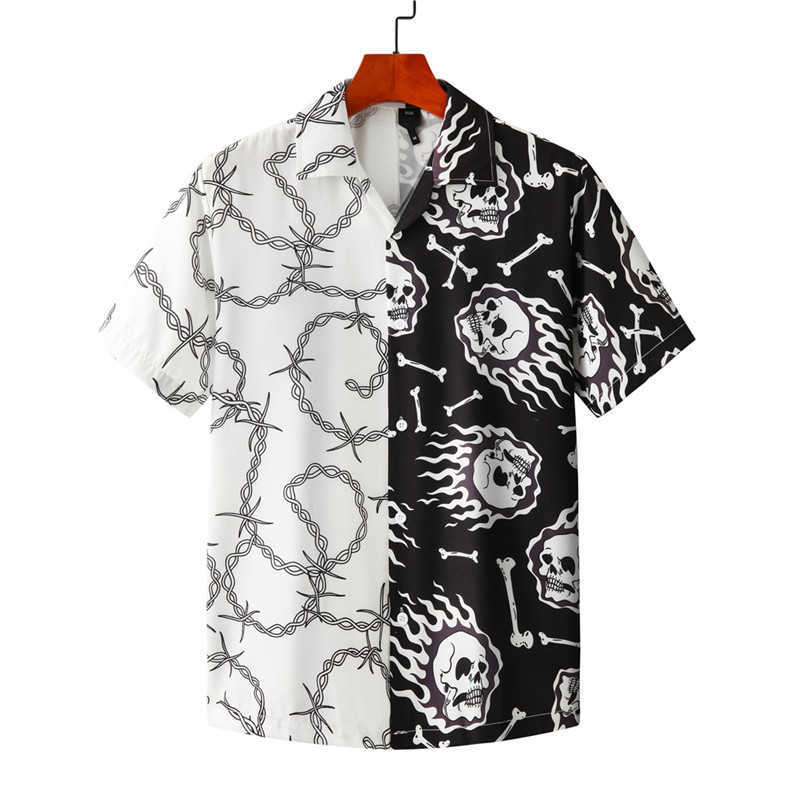 Skull Printed Shirts Summer Short Sleeve Patchwork Beach Hawaiian Casual Streetwear Hip Hop Fashion Aloha Harajuku 210608, Orange
Skull Printed Shirts Summer Short Sleeve Patchwork Beach Hawaiian Casual Streetwear Hip Hop Fashion Aloha Harajuku 210608, Orange