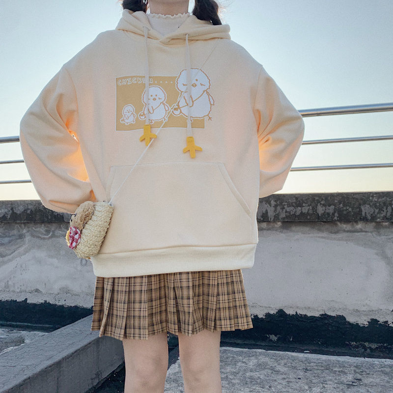 2021 Japanese Sweet Kawaii Hoodies Schoolgirl Fall and Winter New Beautiful Korean Style Cartoon Printed Women's Hoodie Loose Tops 6vg2, Khaki.
2021 Japanese Sweet Kawaii Hoodies Schoolgirl Fall and Winter New Beautiful Korean Style Cartoon Printed Women's Hoodie Loose Tops 6vg2, Khaki.