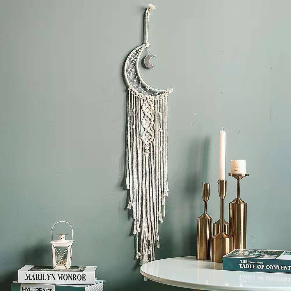 Bohemian Chic Macrame Wall Hanging Tapestry Mandala Moon Dreamcatcher Wall Decor Boho Woven Knitted Tapestries Home Decoration
Bohemian Chic Macrame Wall Hanging Tapestry Mandala Moon Dreamcatcher Wall Decor Boho Woven Knitted Tapestries Home Decoration