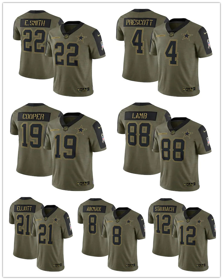 DallasCowboysMEN Dak Prescott Emmitt Smith Amari Cooper CeeDee Lamb Ezekiel Elliott Salute To Service Limited football Jersey
DallasCowboysMEN Dak Prescott Emmitt Smith Amari Cooper CeeDee Lamb Ezekiel Elliott Salute To Service Limited football Jersey