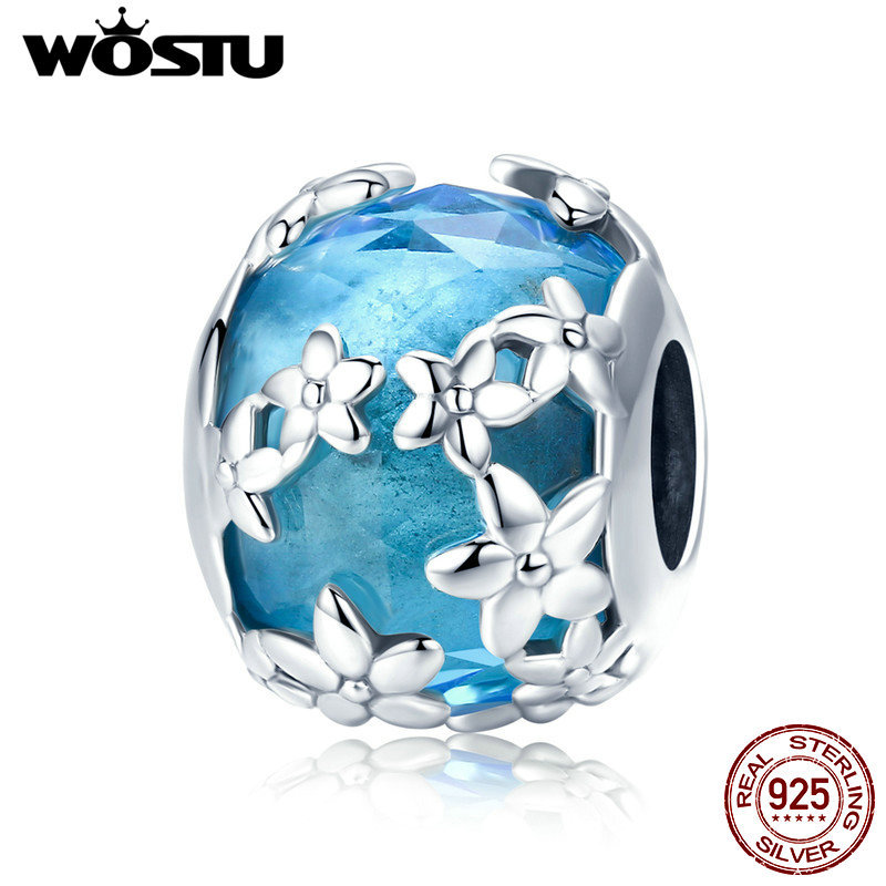 WOSTU High Quality 925 Sterling Silver Elegant Flowers Pink Blue CZ Beads Fit Original Charm Bracelet Jewelry Gift C878 Q0531
WOSTU High Quality 925 Sterling Silver Elegant Flowers Pink Blue CZ Beads Fit Original Charm Bracelet Jewelry Gift C878 Q0531