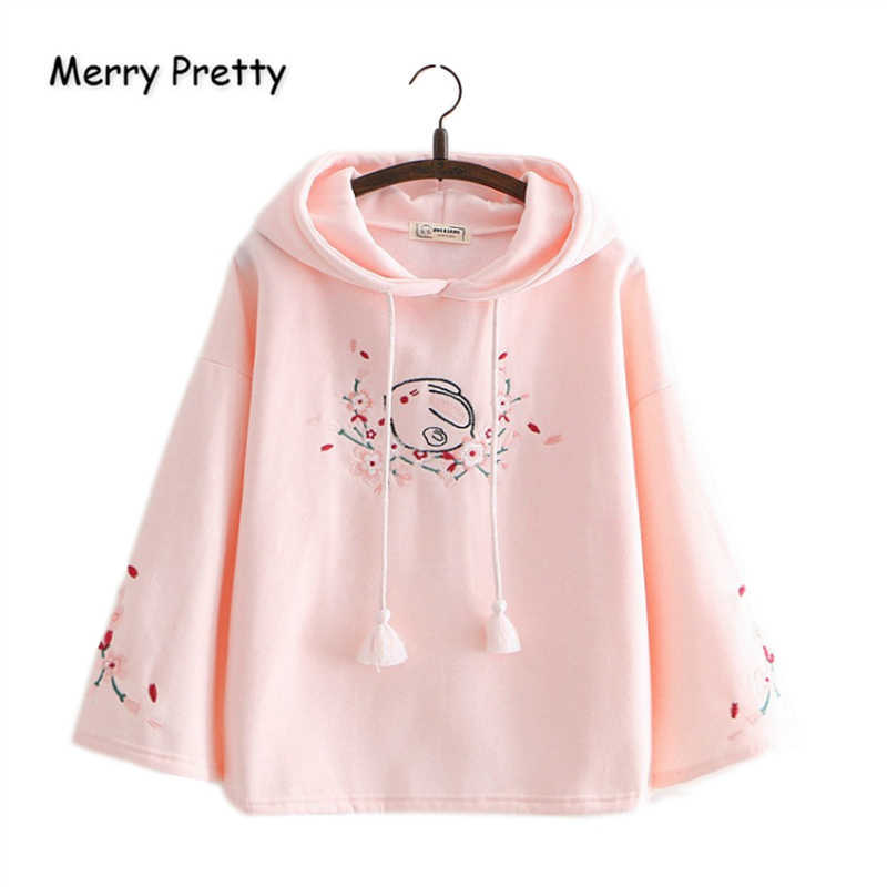 Merry Pretty Women Floral Embroidery Pink Hooded Sweatshirts Winter Flare Sleeve Plus Velvet Thick Hoodies Sweet Pullovers 210526, White
Merry Pretty Women Floral Embroidery Pink Hooded Sweatshirts Winter Flare Sleeve Plus Velvet Thick Hoodies Sweet Pullovers 210526, White