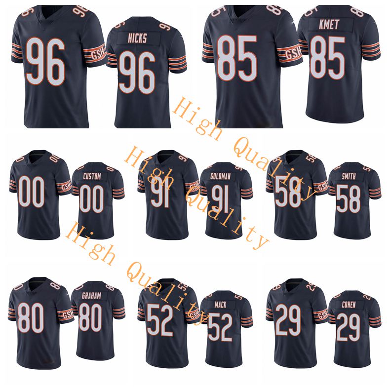 Chicago''Bears''Men Tarik Cohen Eddie Goldman Roquan Smith Cole Kmet Jimmy Graham Khalil Mack Navy Color Rush Limited football Jersey
Chicago''Bears''Men Tarik Cohen Eddie Goldman Roquan Smith Cole Kmet Jimmy Graham Khalil Mack Navy Color Rush Limited football Jersey