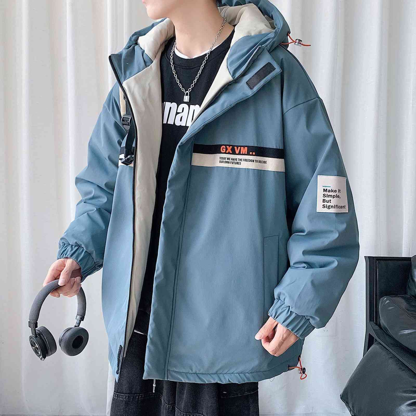 cotton winter cloth 2021 new ins brand cold proof bread thickened cotton padded men's et, Black
cotton winter cloth 2021 new ins brand cold proof bread thickened cotton padded men's et, Black