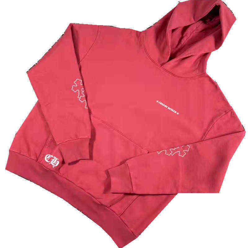 Chromes latest heart Heart Fashion Ch Croix Red Cross Slogan Men' and Women' Loose Hoodie Fashion, Wine
Chromes latest heart Heart Fashion Ch Croix Red Cross Slogan Men' and Women' Loose Hoodie Fashion, Wine