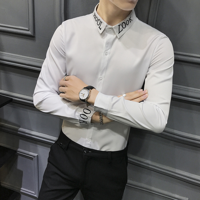 New Preto/branco Mais Tamanho Carta Bordado Camisas Para Roupas Masculinas 2021 Simples Streetwear Magro Ajuste Casual Clube Manga Longa Qwx, White
New Preto/branco Mais Tamanho Carta Bordado Camisas Para Roupas Masculinas 2021 Simples Streetwear Magro Ajuste Casual Clube Manga Longa Qwx, White