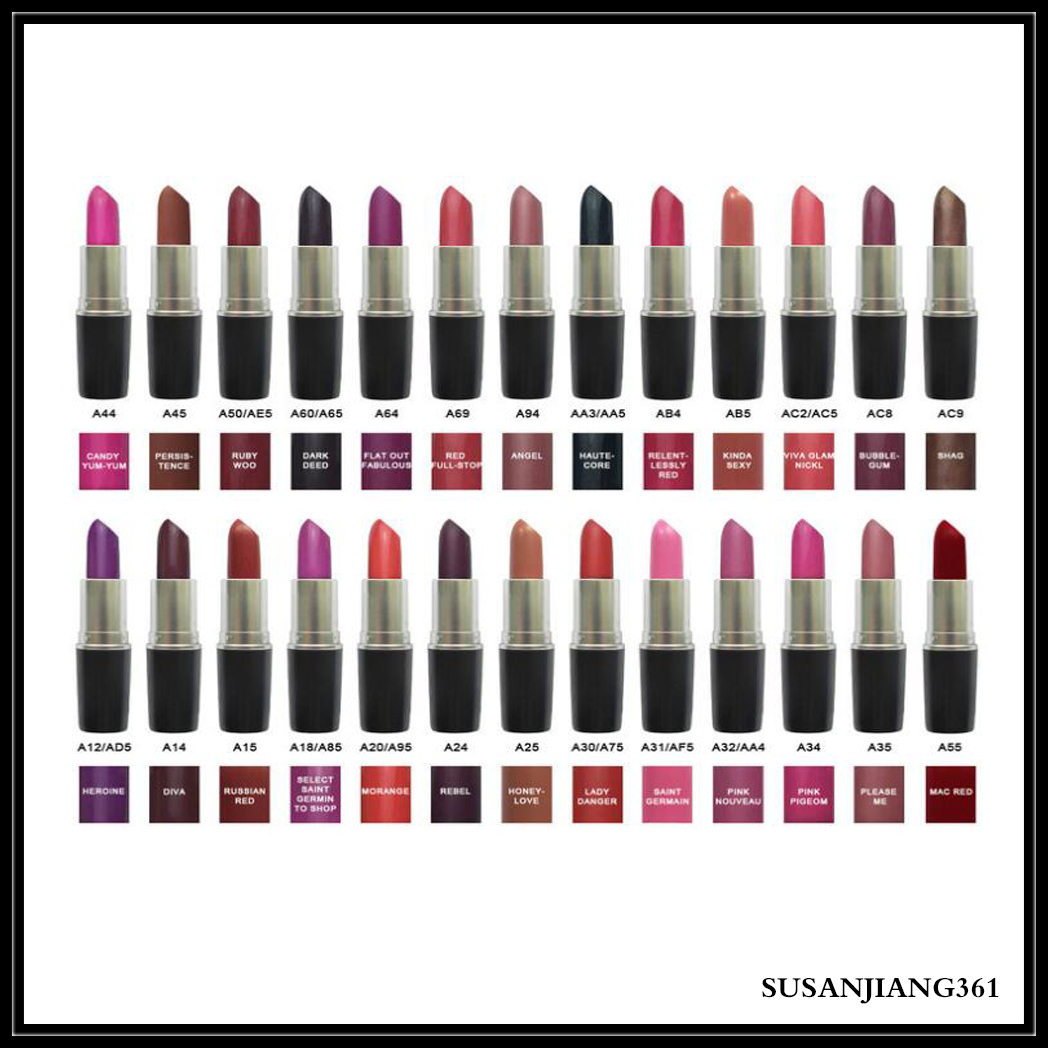 STOCK 40colors Mental Tube Matte lipstick Waterproof Velvet Lipstick Sexy Red Brown Pigments Makeup 3g Lipsticks Sweet Smell + English Name
STOCK 40colors Mental Tube Matte lipstick Waterproof Velvet Lipstick Sexy Red Brown Pigments Makeup 3g Lipsticks Sweet Smell + English Name