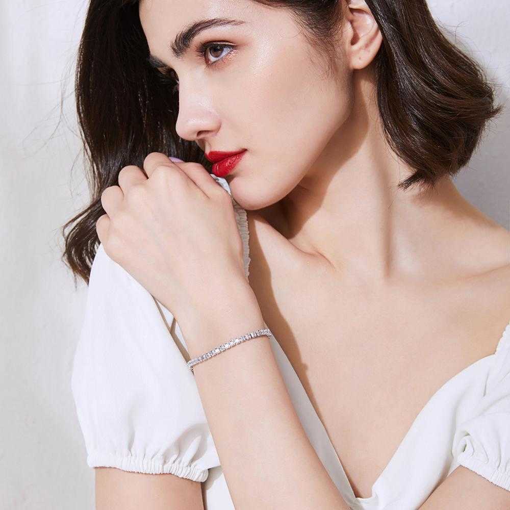 LUOTEEMI New Mosaic Cubic Zirconia Tennis Bracelet & Bangles for Women Fashion Jewelry Pulseras Mujer Christmas Gift X0706