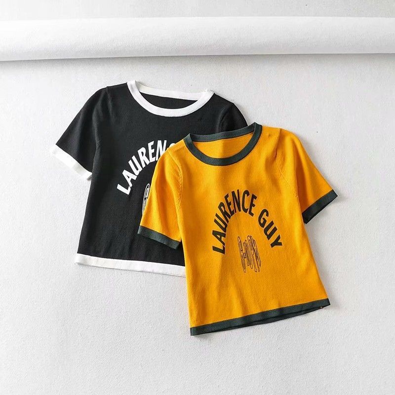 t shirt 2021 summer fashion pullover round neck short sleeve color matching letter printed, White
t shirt 2021 summer fashion pullover round neck short sleeve color matching letter printed, White