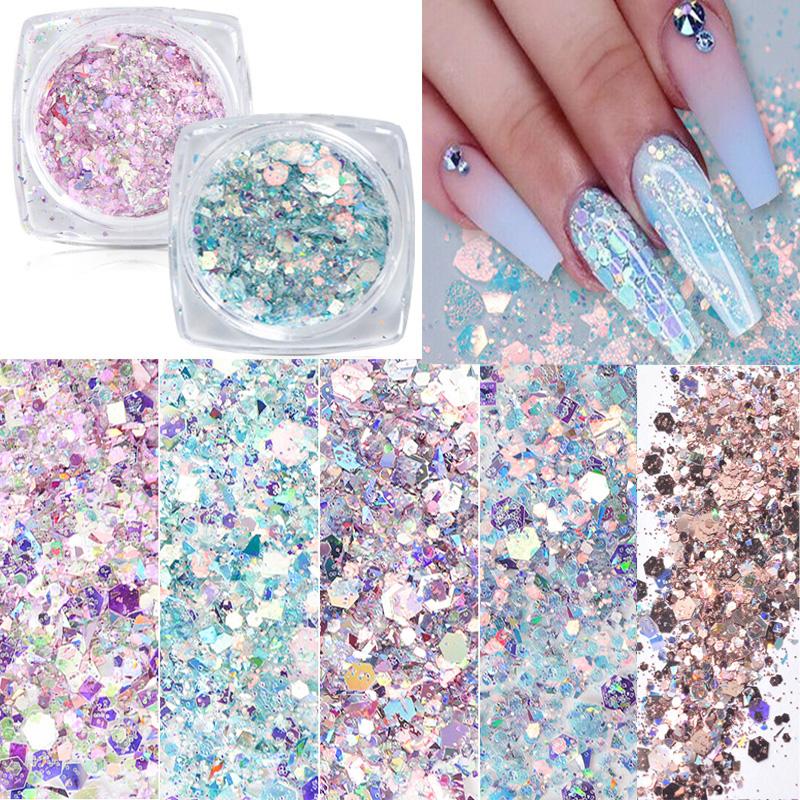 Nail Glitter 12 Color Holographic Decoration Powder Shiny Laser Gel Polished DIY, Silver;gold
Nail Glitter 12 Color Holographic Decoration Powder Shiny Laser Gel Polished DIY, Silver;gold
