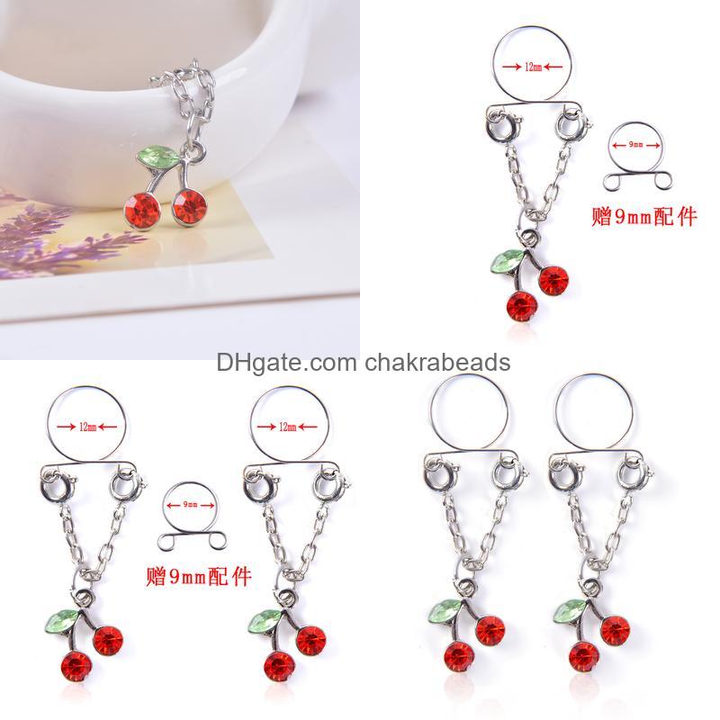 Rings Stainless Steel Body Piercing Chakrabeads Red Cherry Anti-porous Fake Milk Ring Adjustable Nipple Jewelry jllrAY
Rings Stainless Steel Body Piercing Chakrabeads Red Cherry Anti-porous Fake Milk Ring Adjustable Nipple Jewelry jllrAY