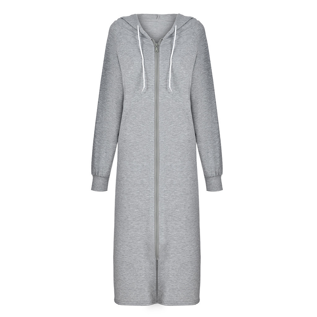 Women Long Coat Oversized Loose Hooded Coat Jacket Zipper Outwear Sportswear Keep Warm Plus Size Jacket Pullover Sweatshirts T200904