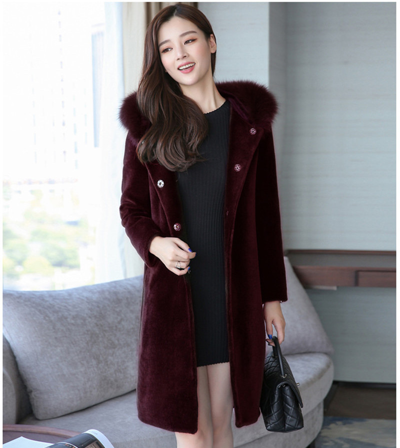 2021 New Woman Wool Coat Female Warm Winter Jacket Women Faux Fox Fur Collar Coats Thick Jackets 5xl Abrigo Mujer Wxf545 Pbta, Wine red
2021 New Woman Wool Coat Female Warm Winter Jacket Women Faux Fox Fur Collar Coats Thick Jackets 5xl Abrigo Mujer Wxf545 Pbta, Wine red