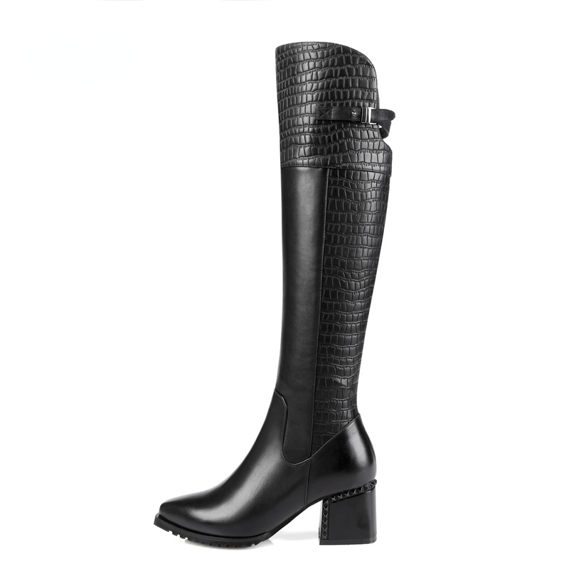 Knee High Boots Women 2020 Handmade Genuine Leather Autumn Winter High Heels Zipper Office Punk Goth Casual Long Shoes 34-42, Black
Knee High Boots Women 2020 Handmade Genuine Leather Autumn Winter High Heels Zipper Office Punk Goth Casual Long Shoes 34-42, Black