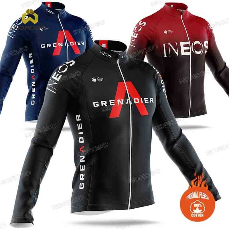 Winter Ineos Cycling Jacket Bike Jersey Men Thermal Fleece Long Sleeve Sweatshirt MTB Sportswear Bicycle Team Ride Uniform
Winter Ineos Cycling Jacket Bike Jersey Men Thermal Fleece Long Sleeve Sweatshirt MTB Sportswear Bicycle Team Ride Uniform