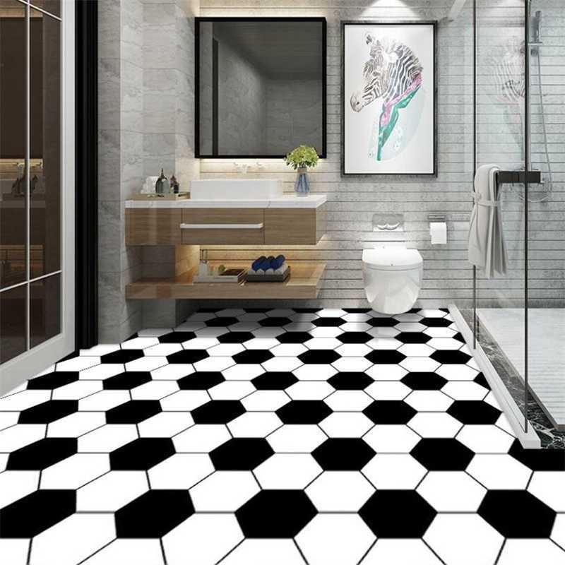 Thicken Floor Sticker Kitchen OilProof SelfAdhesive Bathroom Floor Ground Wall Tiles Ren wearresistant PVC Stickers 2111244145901