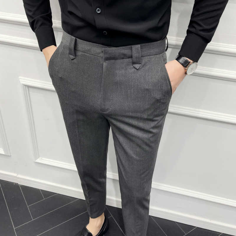 Korean Slim Suit Pants Men's Simplicity Straight Business Dress Pants Spring Summer Ankle Length Casual Trousers Black Gray 42 210527, Dark grey
Korean Slim Suit Pants Men's Simplicity Straight Business Dress Pants Spring Summer Ankle Length Casual Trousers Black Gray 42 210527, Dark grey