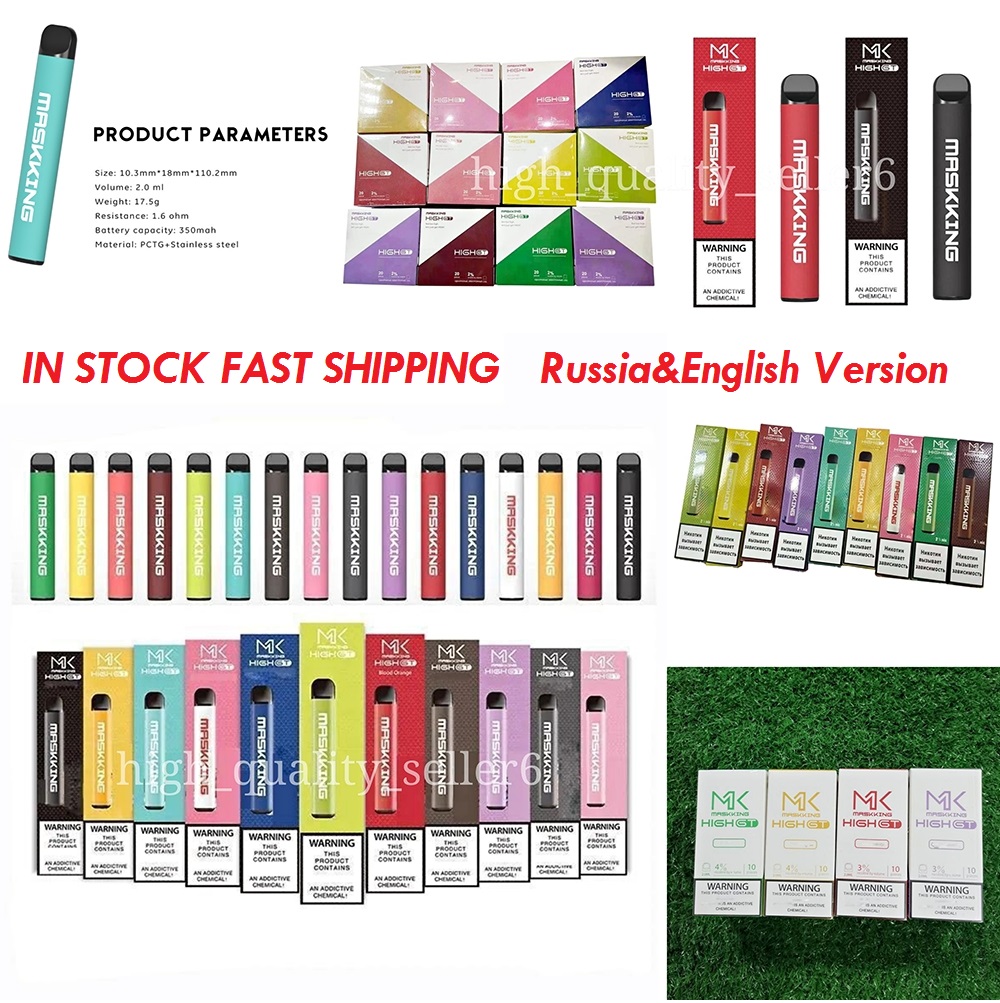 Maskking High GT Disposable Vape Pen E Cigarette Device 450 Puffs 350mAh Battery 2ml Pre-Filled Cartridges Pods MK Pro Kit Fast Delivery and
Maskking High GT Disposable Vape Pen E Cigarette Device 450 Puffs 350mAh Battery 2ml Pre-Filled Cartridges Pods MK Pro Kit Fast Delivery and