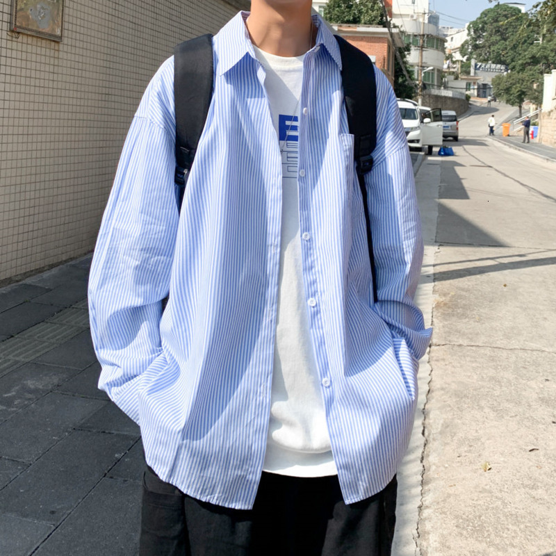 2021 New Spring Cotton Striped Men's Fashion Business Casual Men Korean Loose Long-sleeved Shirts Mens Shirt -5xl F01u, Sky blue
2021 New Spring Cotton Striped Men's Fashion Business Casual Men Korean Loose Long-sleeved Shirts Mens Shirt -5xl F01u, Sky blue