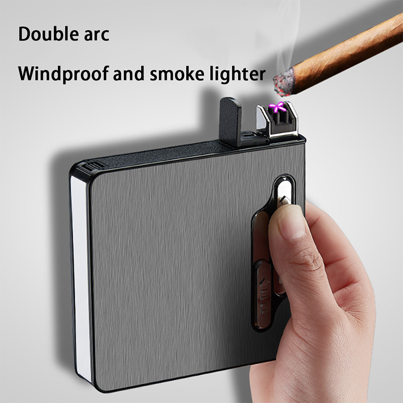 20Pcs Capacity Cigarette Box with USB Eectric ighter Waterproof Cigarette Hoder Rechargeabe Eectronic Gadgets For Men
20Pcs Capacity Cigarette Box with USB Eectric ighter Waterproof Cigarette Hoder Rechargeabe Eectronic Gadgets For Men