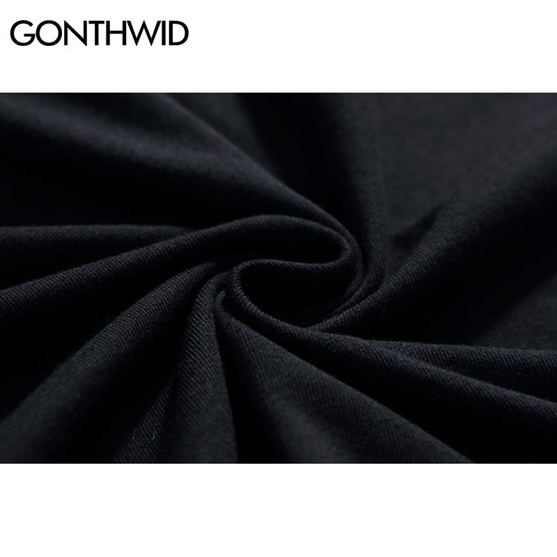 GONTHWID Casual Cotton Solid Tshirts Men Women Hip Hop Crewneck Short Sleeve Blank Streetwear Tops Tees Summer Male T Shirts 3XL 210225