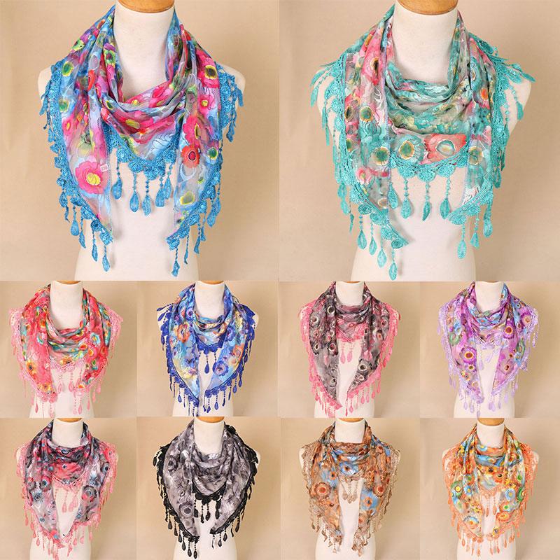 Scarves Color Lace Triangle Scarf Women Fringed Printed Veil Temperament Multi-colored Sweet Stylish Korean Version Floral Shawls
Scarves Color Lace Triangle Scarf Women Fringed Printed Veil Temperament Multi-colored Sweet Stylish Korean Version Floral Shawls