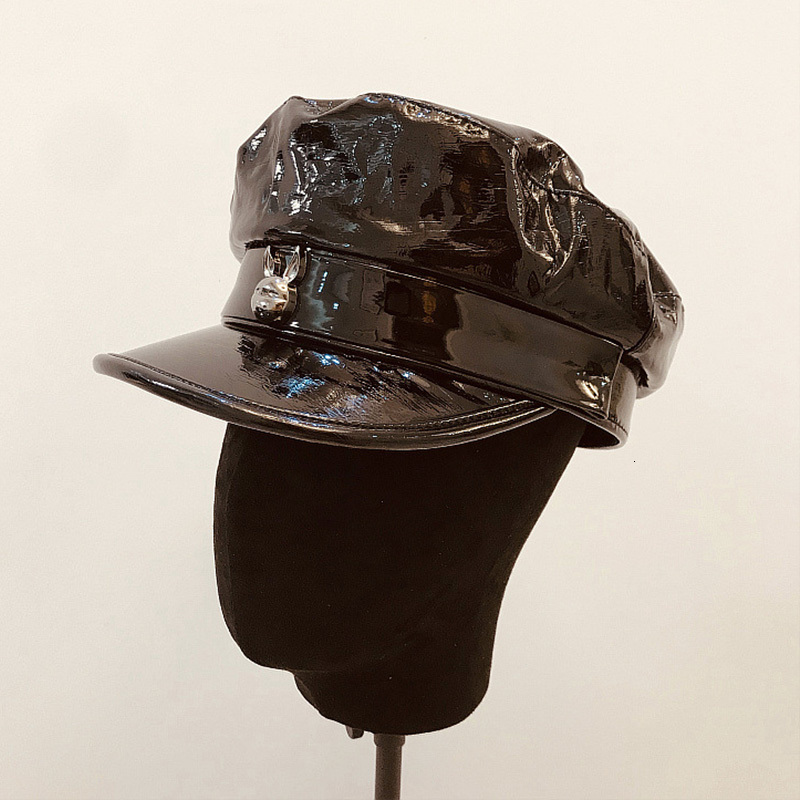 2021 New Unisex Autumn Winter Women Newsboy Cap for Ladies Visor Beret Hat Paperboy Cabbie Hats in Black White 9v6z