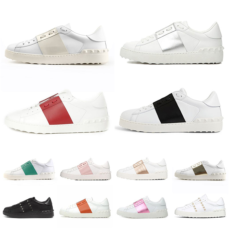 Top quality Men Women Comfortable Dress Shoes White Black fashion Genuine Casual Leather Breathable Low outdoor sports Luxurys Designers Platform