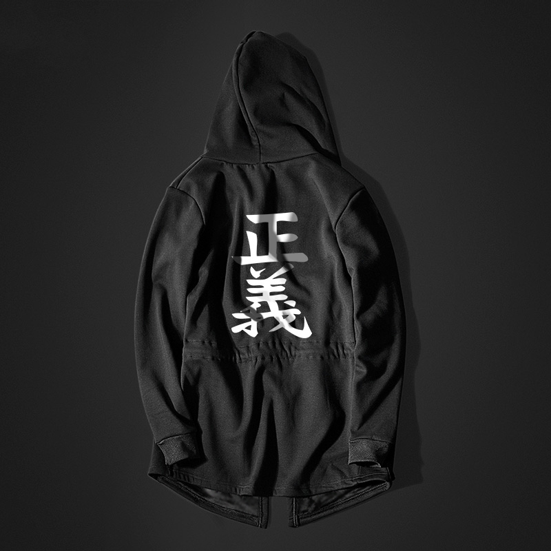 Anime Hoodie One Piece Japan Harajuku Men Black Hoodies Hip Hop Cotton Sweatshirt Streetwear Men Student Windbreaker Clothes 201113