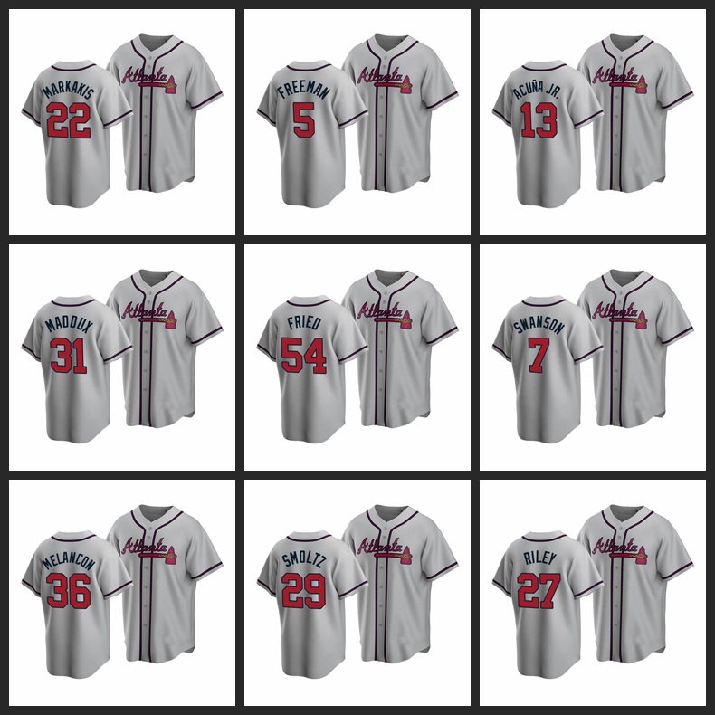 AtlantaBraves Baseball Jersey #13 Ronald Acuna Jr. 31 GregMaddux 5 Freddie Freeman 54 Max Fried Women Youth CustomReplicaRoad Gray size S-4XL 2021 1016, Nik
AtlantaBraves Baseball Jersey #13 Ronald Acuna Jr. 31 GregMaddux 5 Freddie Freeman 54 Max Fried Women Youth CustomReplicaRoad Gray size S-4XL 2021 1016, Nik