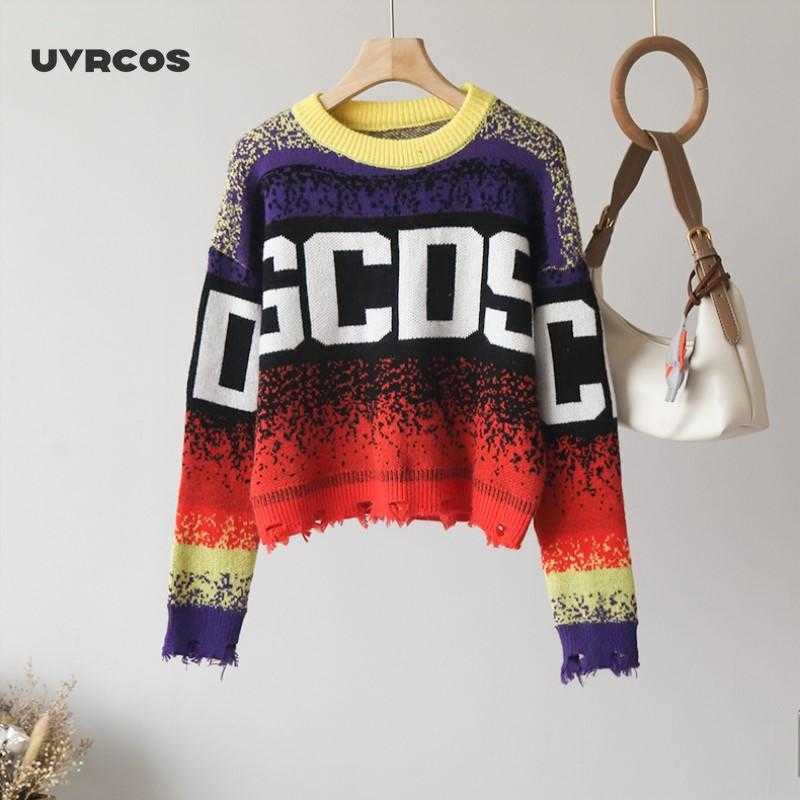 O-neck Letter Streetwear Women Sweaters Autumn Casual Tassel Knitted Pullovers 210712wtt