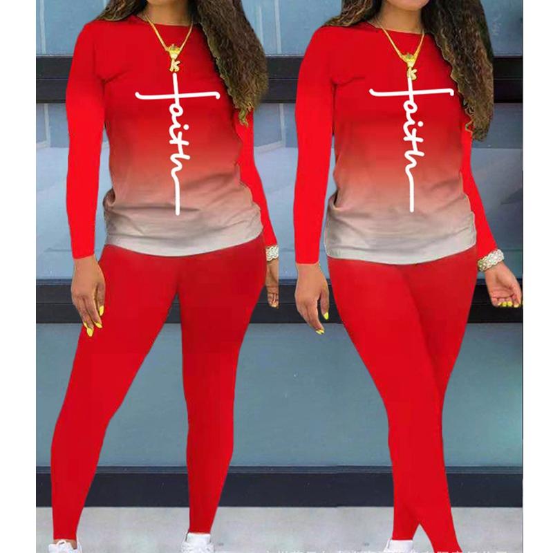 Women' Two Piece Pants Wepbel Casual Suits O-neck Tops Trousers Gradient Color Women Clothing 2 Set Outfits Sweatshirt Sets, Dl88013-r
Women' Two Piece Pants Wepbel Casual Suits O-neck Tops Trousers Gradient Color Women Clothing 2 Set Outfits Sweatshirt Sets, Dl88013-r