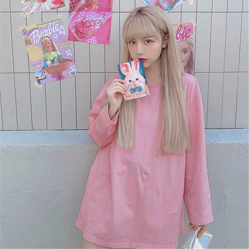 2021 New Basic 100% Cotton t Shirt Women Top Long Sleeve Tshirts Cute Spring Autumn Harajuku Female Casual O-neck T-shirt Girl Iim5, Lilac 
2021 New Basic 100% Cotton t Shirt Women Top Long Sleeve Tshirts Cute Spring Autumn Harajuku Female Casual O-neck T-shirt Girl Iim5, Lilac