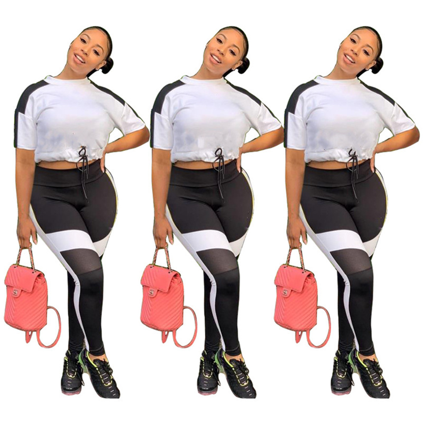 Women leggings sets panelled Tracksuit casual 2 piece set long sleeve t shirts+slim pants sports jogger suit summer clothing outfits 4475, As pics
Women leggings sets panelled Tracksuit casual 2 piece set long sleeve t shirts+slim pants sports jogger suit summer clothing outfits 4475, As pics