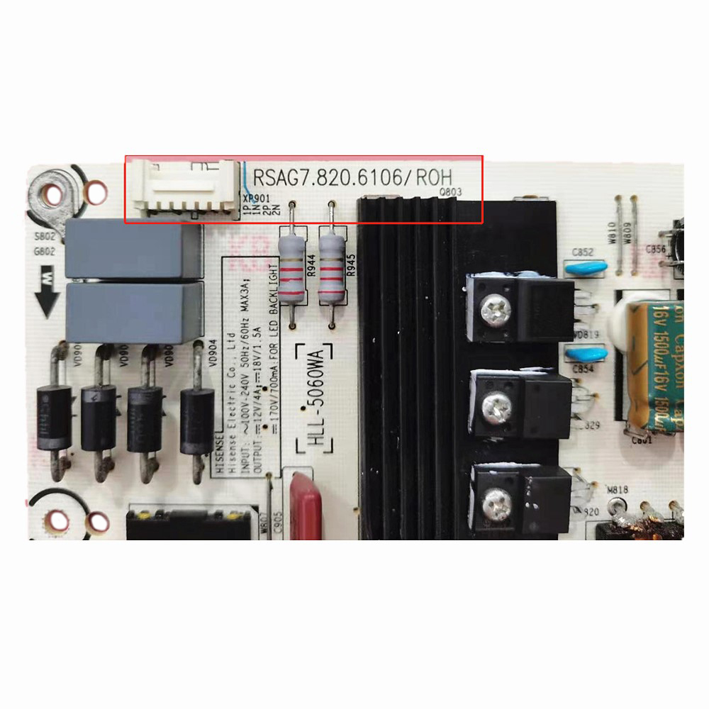 Original LED Power Supply Board Television PCB Board Unit RSAG7.820.6106 HLL-5060WN For Hisense LED55K220 LED58K220