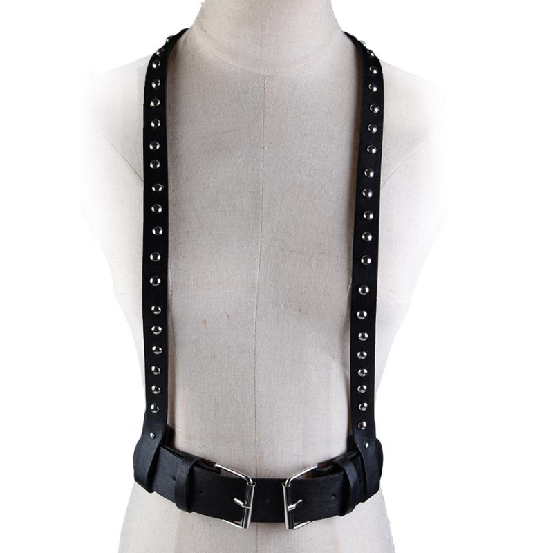Belts Men Women Unisex Rivet Punk Leather Harness Wide Waist Belt Big Buckled Body Bondage Sculpting Cage Suspenders, Black
Belts Men Women Unisex Rivet Punk Leather Harness Wide Waist Belt Big Buckled Body Bondage Sculpting Cage Suspenders, Black