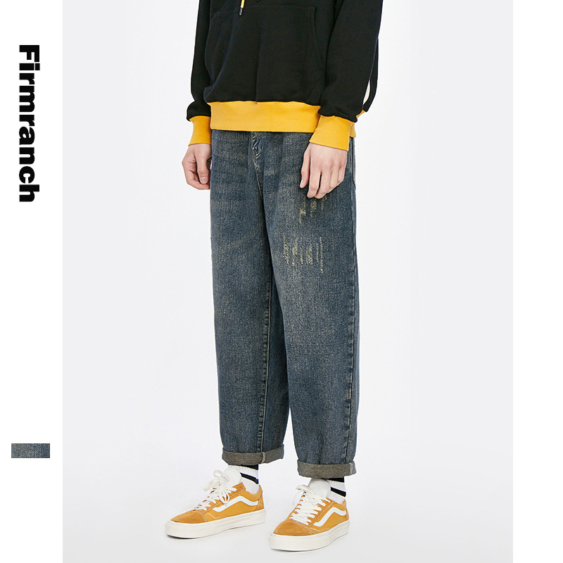 Firmranch Spring/Autumn Vintage Do Old Harlan Pants Straight Casual Denim Jeans Loose Long Youth Stonewashed Blue Trousers, Bule
Firmranch Spring/Autumn Vintage Do Old Harlan Pants Straight Casual Denim Jeans Loose Long Youth Stonewashed Blue Trousers, Bule