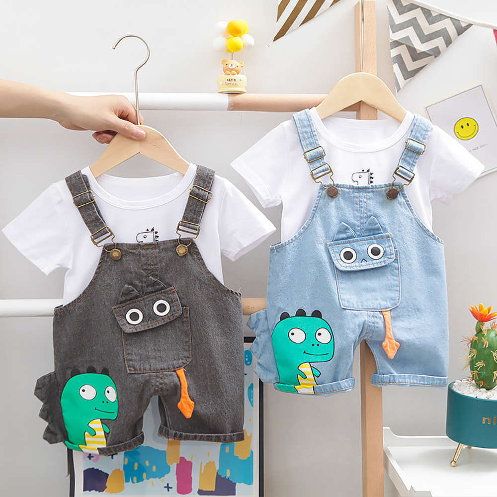 Boys and girls suits Children's Suit Girls' round neck short sleeve strap pants summer cartoon baby T-shirt pocket casual fashion, White
Boys and girls suits Children's Suit Girls' round neck short sleeve strap pants summer cartoon baby T-shirt pocket casual fashion, White