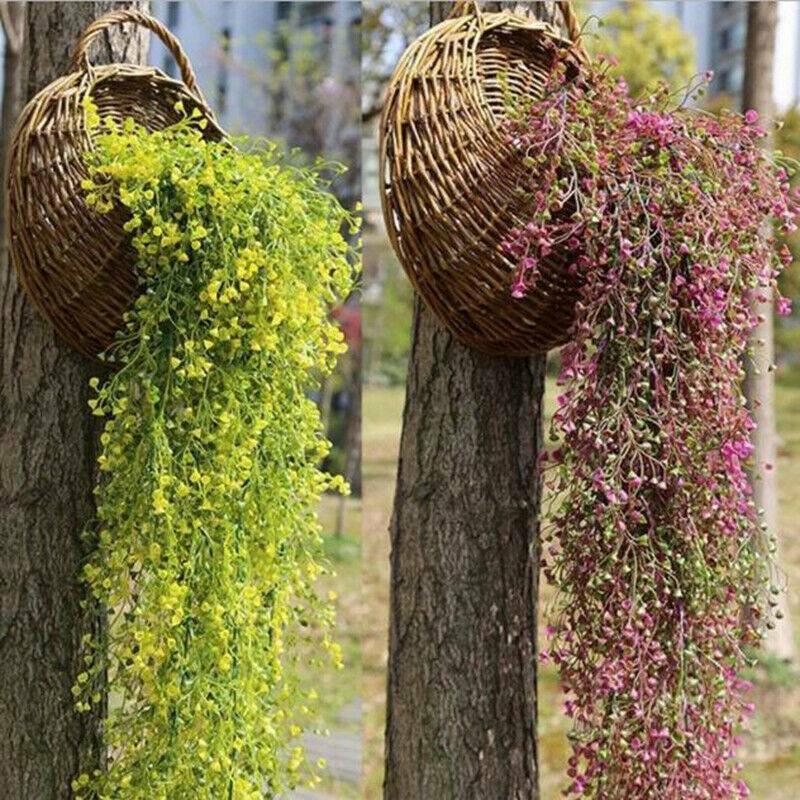 5-prong Length 82cm Golden Bell-willow Artificial Fake Flower Vine Plant Home Wall Decoration Indoor Outdoor Hanging Decor Plant, Green
5-prong Length 82cm Golden Bell-willow Artificial Fake Flower Vine Plant Home Wall Decoration Indoor Outdoor Hanging Decor Plant, Green