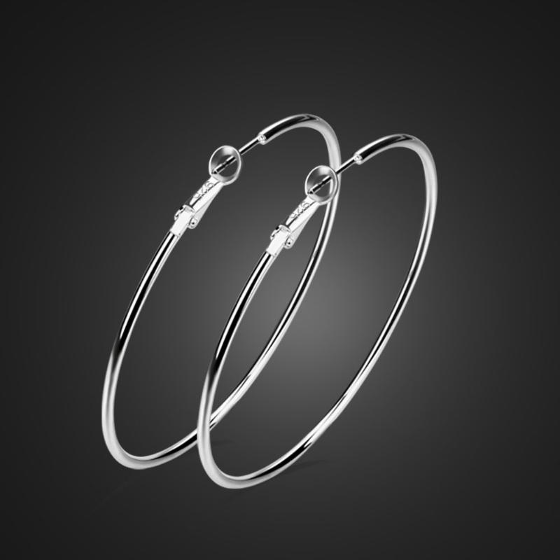 Hoop & Huggie Korean Simple 100% 925 Sterling Silver Earrings Fashion Big Circle Hoops Statement For Women Party Jewelry Gift
Hoop & Huggie Korean Simple 100% 925 Sterling Silver Earrings Fashion Big Circle Hoops Statement For Women Party Jewelry Gift