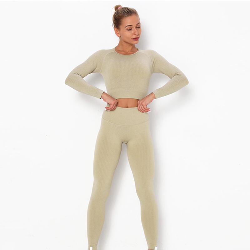 Women Seamless Yoga Set Fitness Sports wear Gym Clothing Long Sleeve Hollow Shirt High Waist Running Leggings Workout Pant solid, W11-shenhuise
Women Seamless Yoga Set Fitness Sports wear Gym Clothing Long Sleeve Hollow Shirt High Waist Running Leggings Workout Pant solid, W11-shenhuise