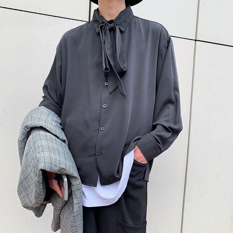 2021 New Spring Tie Men's Fashion Solid Color Business Casual Shirt Men Streetwear Long Sleeve Shirts Mens -2xl Uovo, Black
2021 New Spring Tie Men's Fashion Solid Color Business Casual Shirt Men Streetwear Long Sleeve Shirts Mens -2xl Uovo, Black