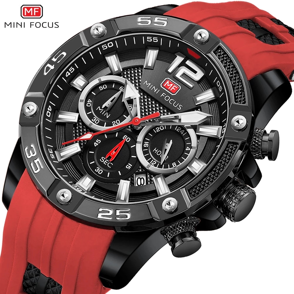 MINI FOCUS Men's fashion sport waterproof men's watch top brand luxury quartz Relogio Masculino Reloj Hombre silicone strap, Black
MINI FOCUS Men's fashion sport waterproof men's watch top brand luxury quartz Relogio Masculino Reloj Hombre silicone strap, Black