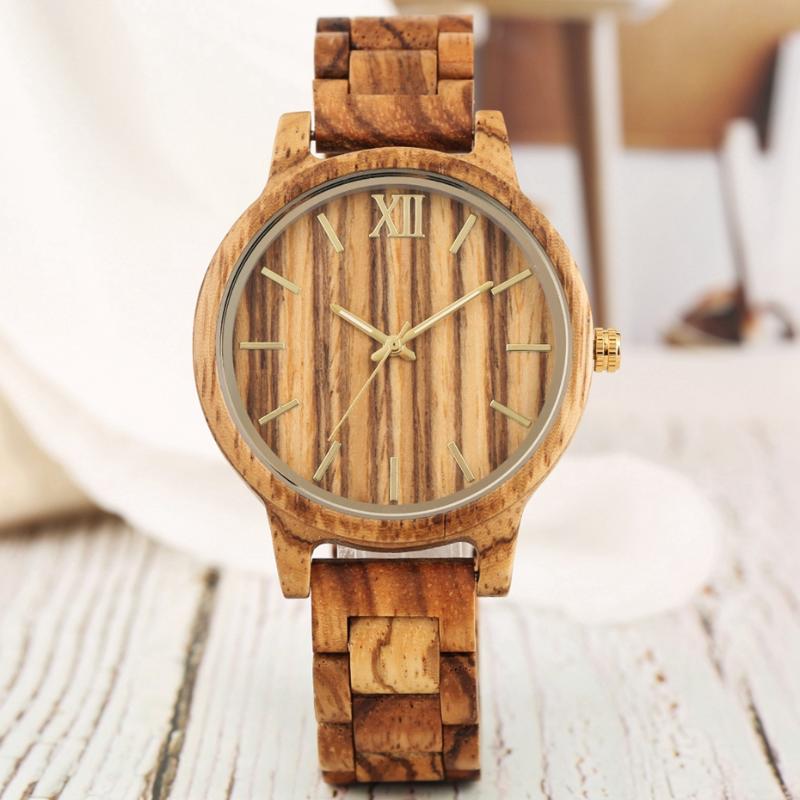 Wristwatches Women Wooden Watch Full Zebrawood Quartz Watches Unique Wood Bangle Women's Reloj Femenino Male Clock 2021, Black watch
Wristwatches Women Wooden Watch Full Zebrawood Quartz Watches Unique Wood Bangle Women's Reloj Femenino Male Clock 2021, Black watch