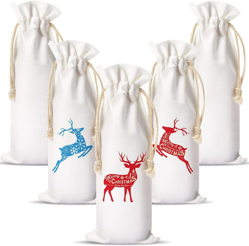 2022 Wine Bottle Bag with Drawstring Sublimation Blank Wine Bag Polyester Heat Transfer DIY Bag for Christmas
2022 Wine Bottle Bag with Drawstring Sublimation Blank Wine Bag Polyester Heat Transfer DIY Bag for Christmas
